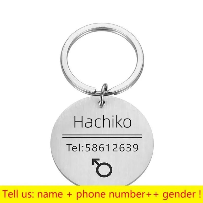 Personalized Engraved Cat Dog Pet ID Tag Dogs Anti-lost Collar Charm Engraving Pet Name Collar for Puppy Cats Collar Accessories
