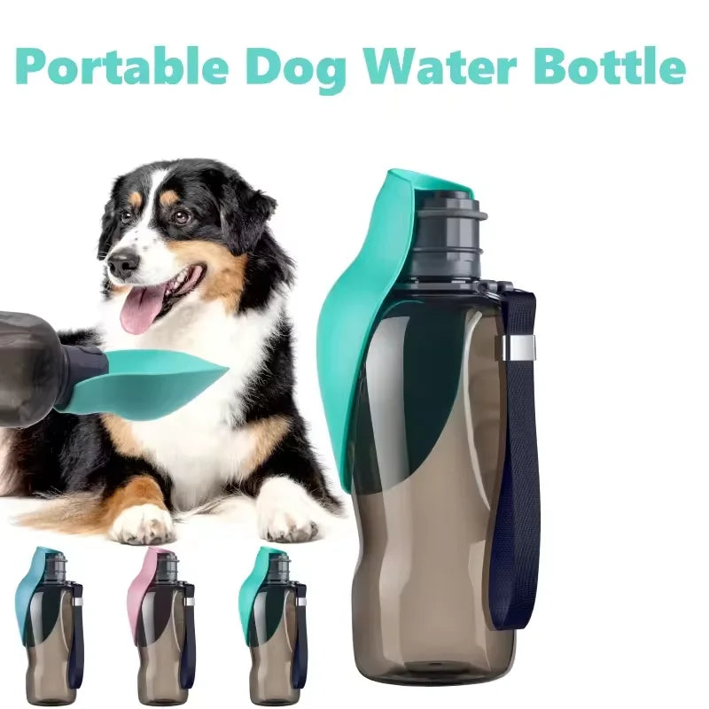 800ml large capacity dog outdoor pet water cup portable accompanying cup folding flip water feeder outdoor water bottle supplies