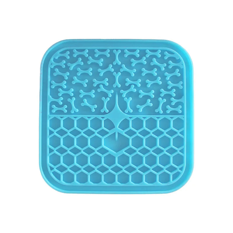 Pet Supplies Silicone Pet Licking Mat Cat Anti-choking With Slow Food Bowl Puppy Bath Distracted Licking Plate Cutlery