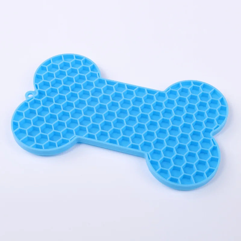 Pet Supplies Silicone Pet Licking Mat Cat Anti-choking With Slow Food Bowl Puppy Bath Distracted Licking Plate Cutlery