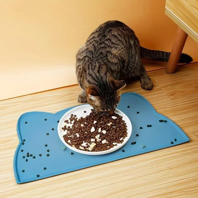 Pet Feeding Mat for Dogs Cats Silicone Cat Food Mat Non-Slip Waterproof Washable Spill-Proof Pet Placement Mat Pet Supplies