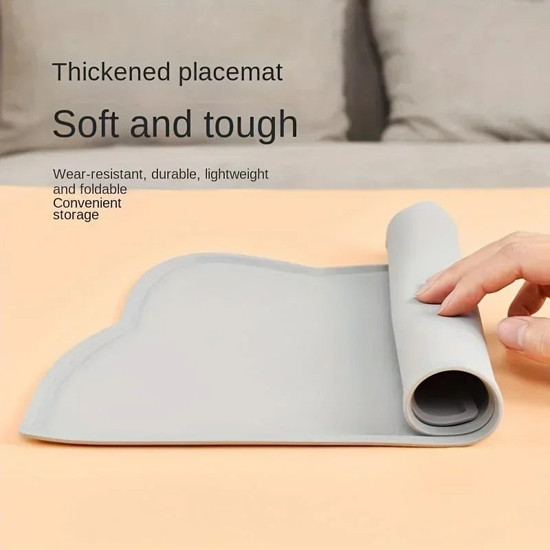 Pet Feeding Mat for Dogs Cats Silicone Cat Food Mat Non-Slip Waterproof Washable Spill-Proof Pet Placement Mat Pet Supplies