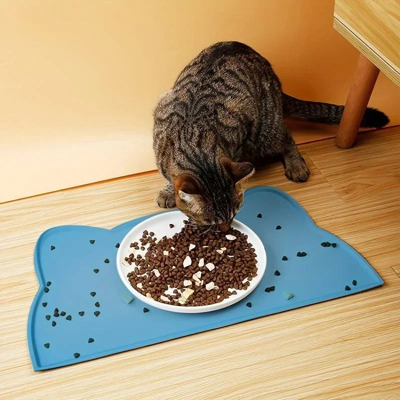 Pet Feeding Mat for Dogs Cats Silicone Cat Food Mat Non-Slip Waterproof Washable Spill-Proof Pet Placement Mat Pet Supplies