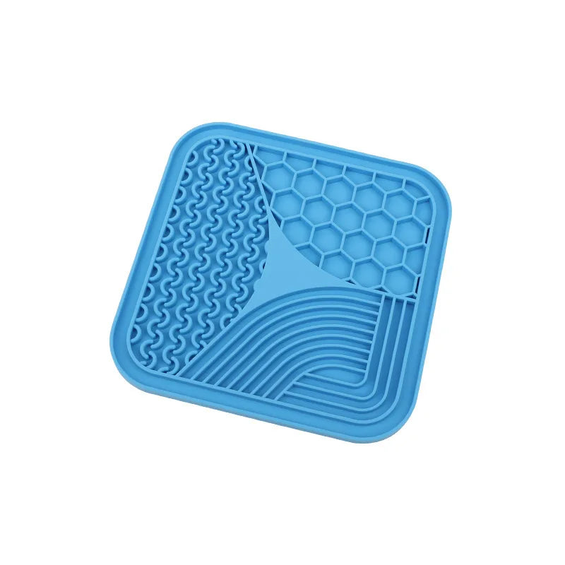 Pet Supplies Silicone Pet Licking Mat Cat Anti-choking With Slow Food Bowl Puppy Bath Distracted Licking Plate Cutlery