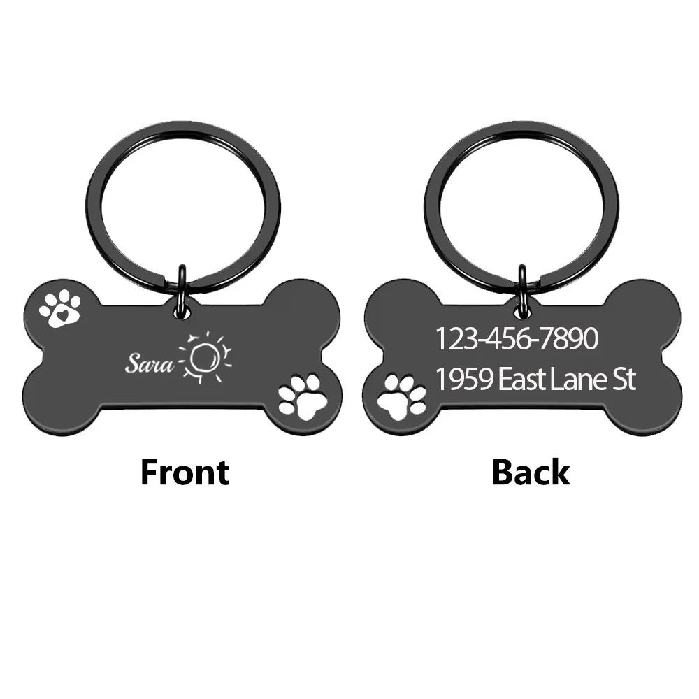 Romantic sun shine Custom Name and text Personalized Dog Tags Customized Dog Collar With Name For Puppy