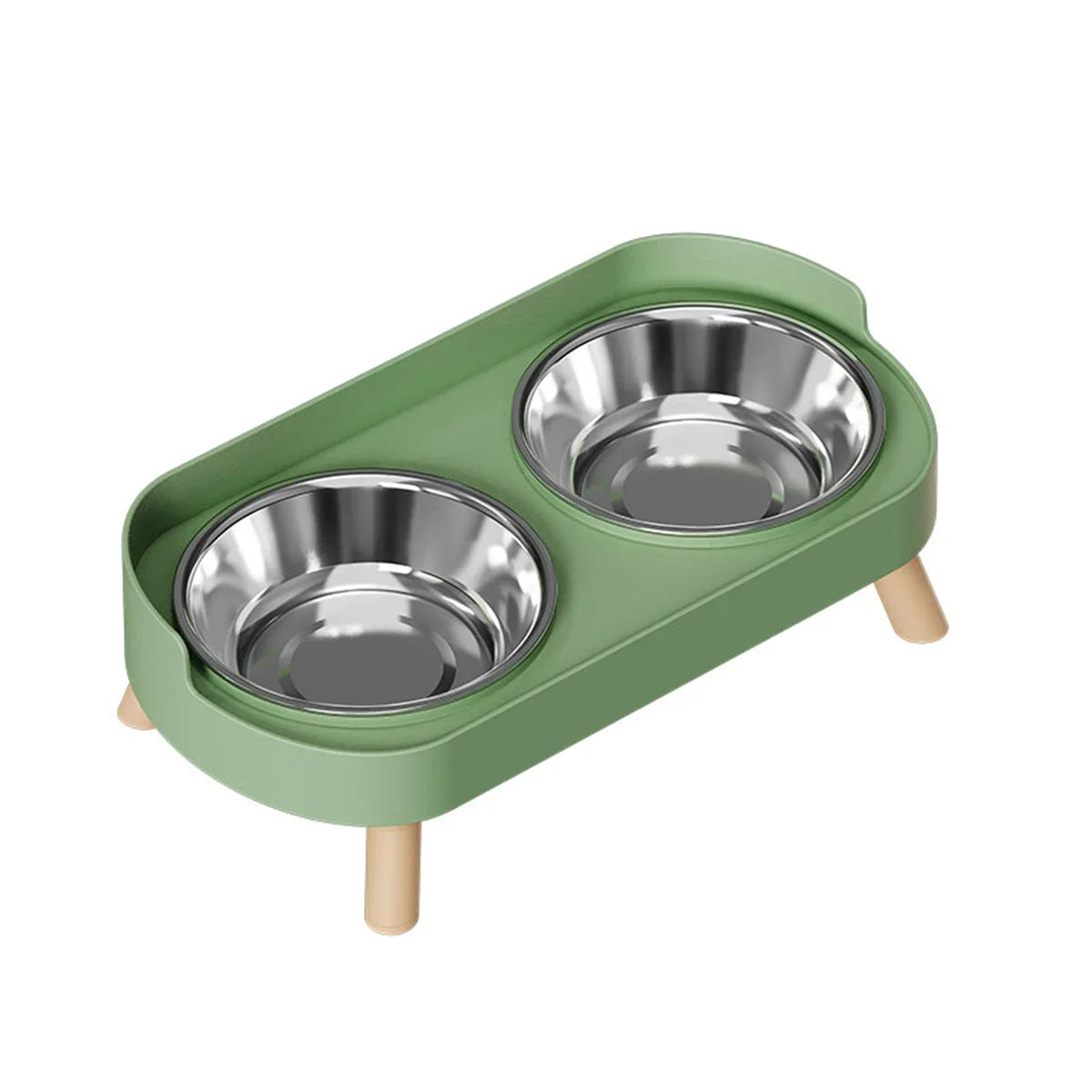 Cat Bowl Anti-knock Stainless Steel Double Bowl Cat Bowl Food Bowl Anti-splash Food Bowl Cat Water Bowl