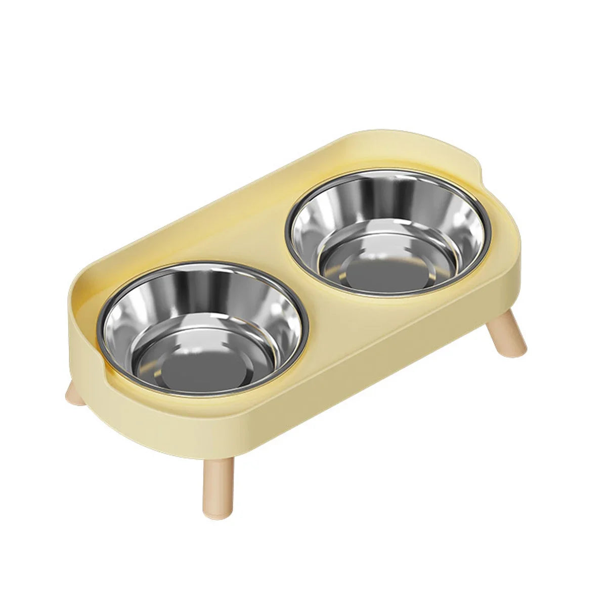 Cat Bowl Anti-knock Stainless Steel Double Bowl Cat Bowl Food Bowl Anti-splash Food Bowl Cat Water Bowl