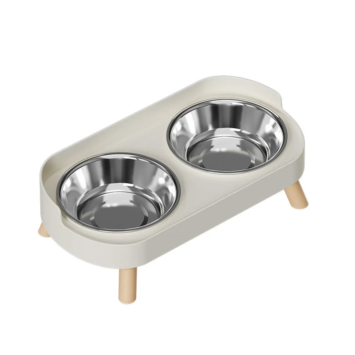 Cat Bowl Anti-knock Stainless Steel Double Bowl Cat Bowl Food Bowl Anti-splash Food Bowl Cat Water Bowl
