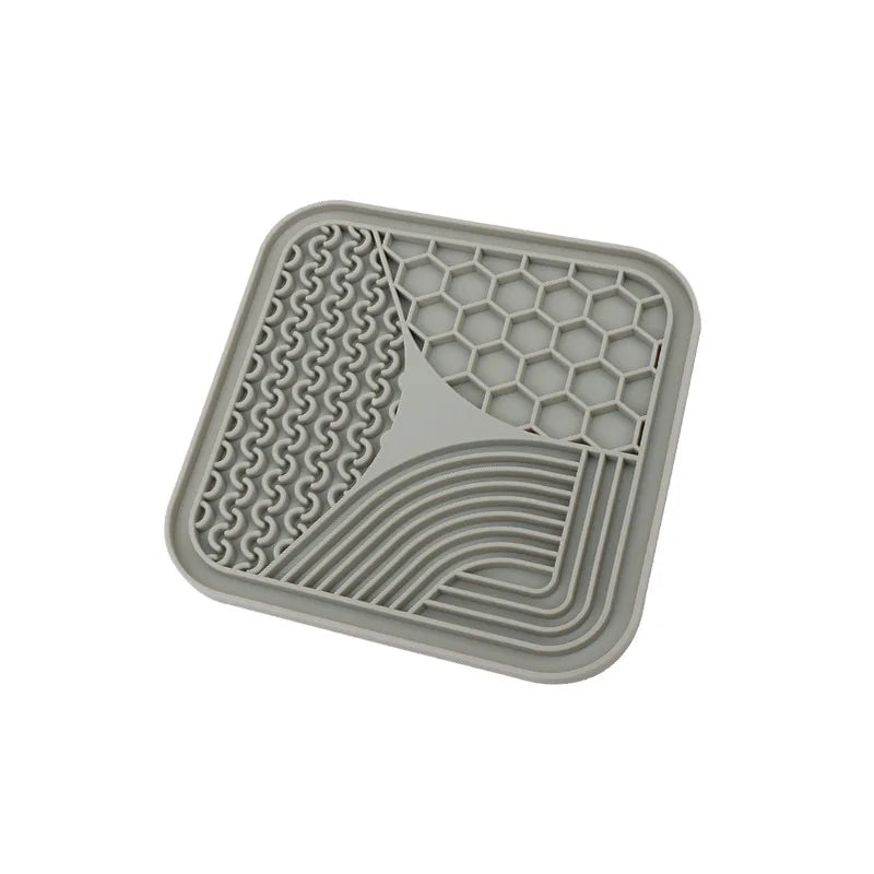 Pet Supplies Silicone Pet Licking Mat Cat Anti-choking With Slow Food Bowl Puppy Bath Distracted Licking Plate Cutlery