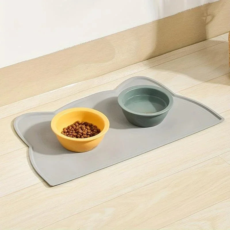 Pet Feeding Mat for Dogs Cats Silicone Cat Food Mat Non-Slip Waterproof Washable Spill-Proof Pet Placement Mat Pet Supplies