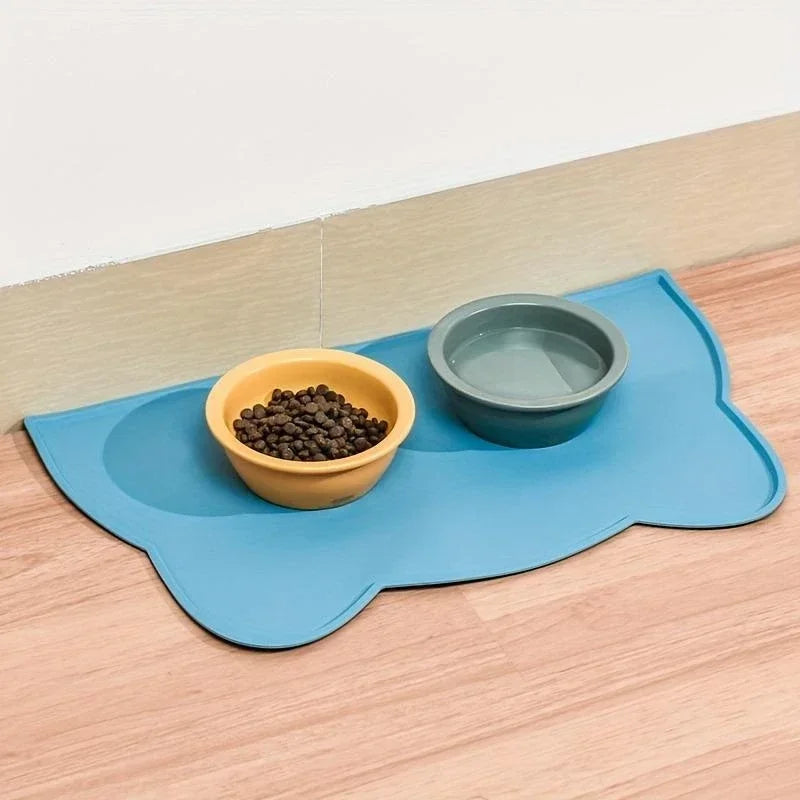 Pet Feeding Mat for Dogs Cats Silicone Cat Food Mat Non-Slip Waterproof Washable Spill-Proof Pet Placement Mat Pet Supplies