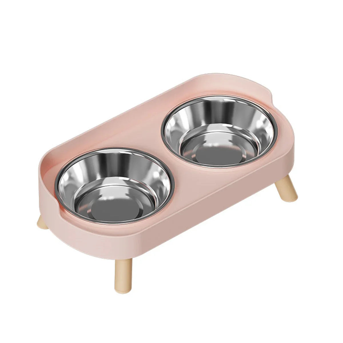 Cat Bowl Anti-knock Stainless Steel Double Bowl Cat Bowl Food Bowl Anti-splash Food Bowl Cat Water Bowl